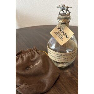 Blanton's Single Barrel Kentucky Bourbon Whiskey Empty Bottle, Bag & Pewter Top